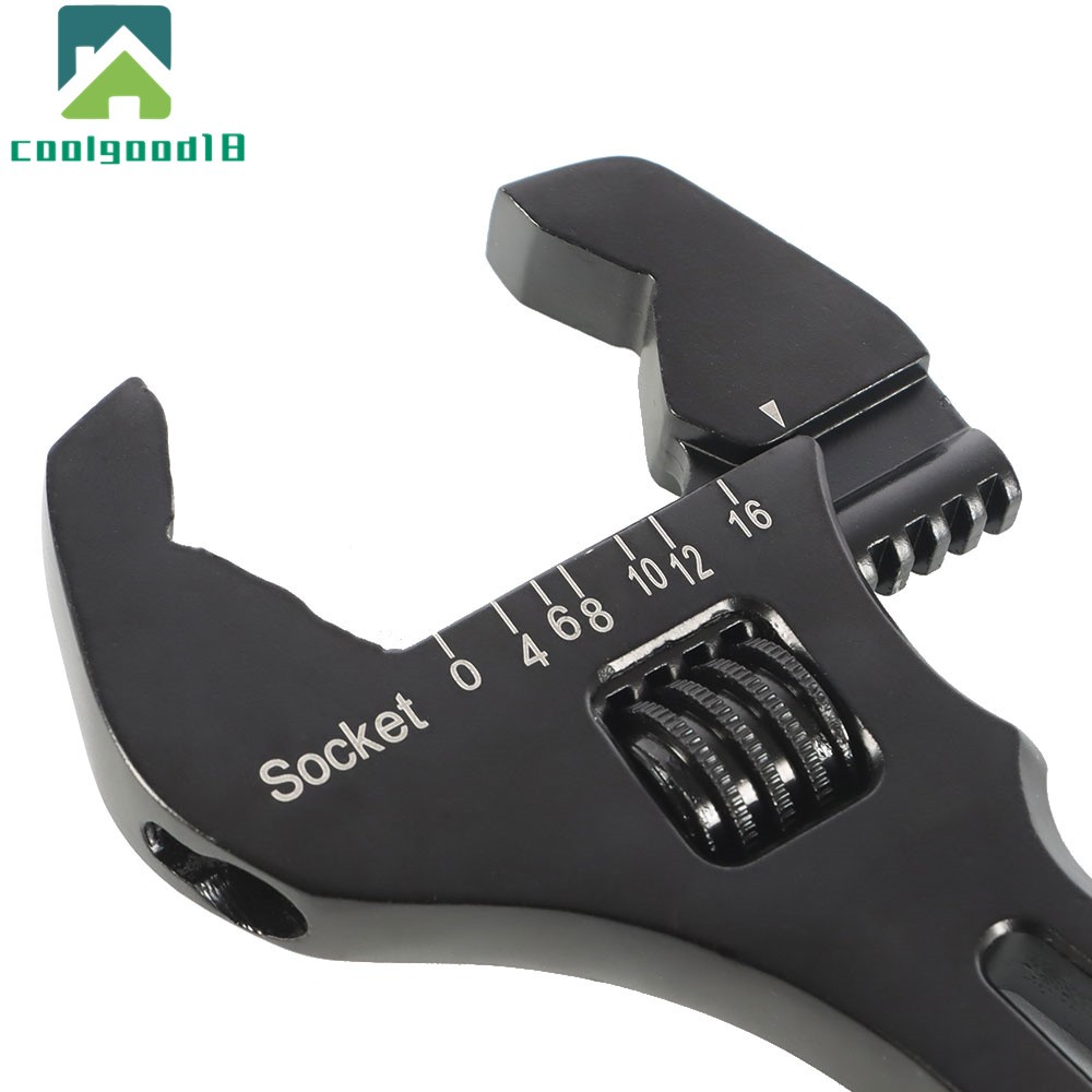 Adjustable Wrench Black Aluminum Tool Spanner for Hose End Fitting 3AN-16AN