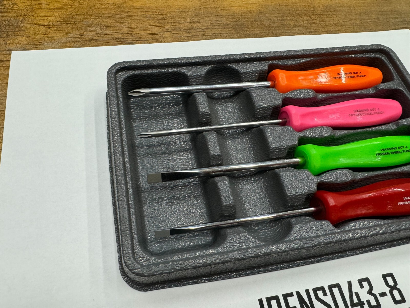 Snap-on Tools NEW MULTI-COLOR 4pc Mini Hard Grip Combo Screwdriver Set SDDX40AMC