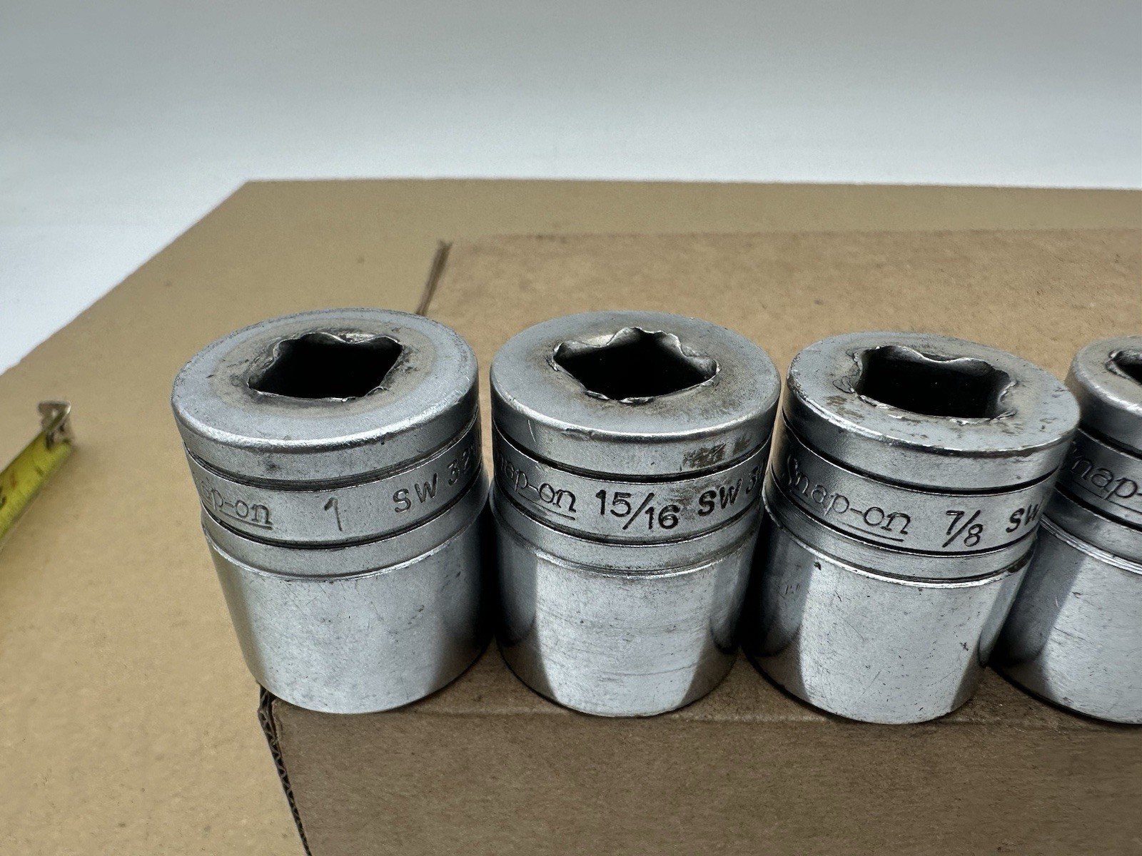 Snap-On Socket Set 1/2″ Drive 1/2″ to 1″ 8 Pcs SW161 – SW321 Vintage Made USA