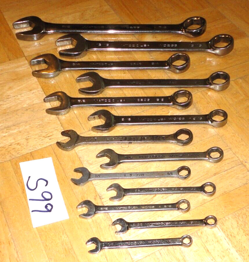 MATCO TOOLS 13 PIECE SAE. SHORT COMBINATION 6 POINT WRENCH SET 1/4 TO 7 /8