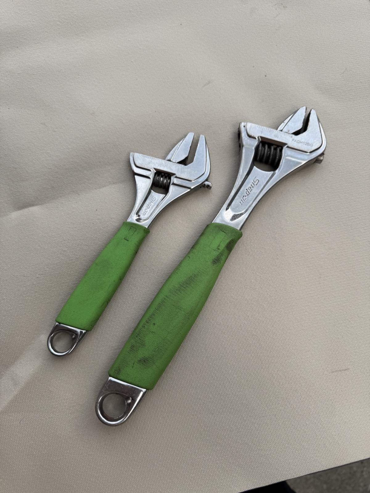Snap-on™ 8″ 12″ Green Flank Drive Plus Adjustable Wrench Set FADH702C1G