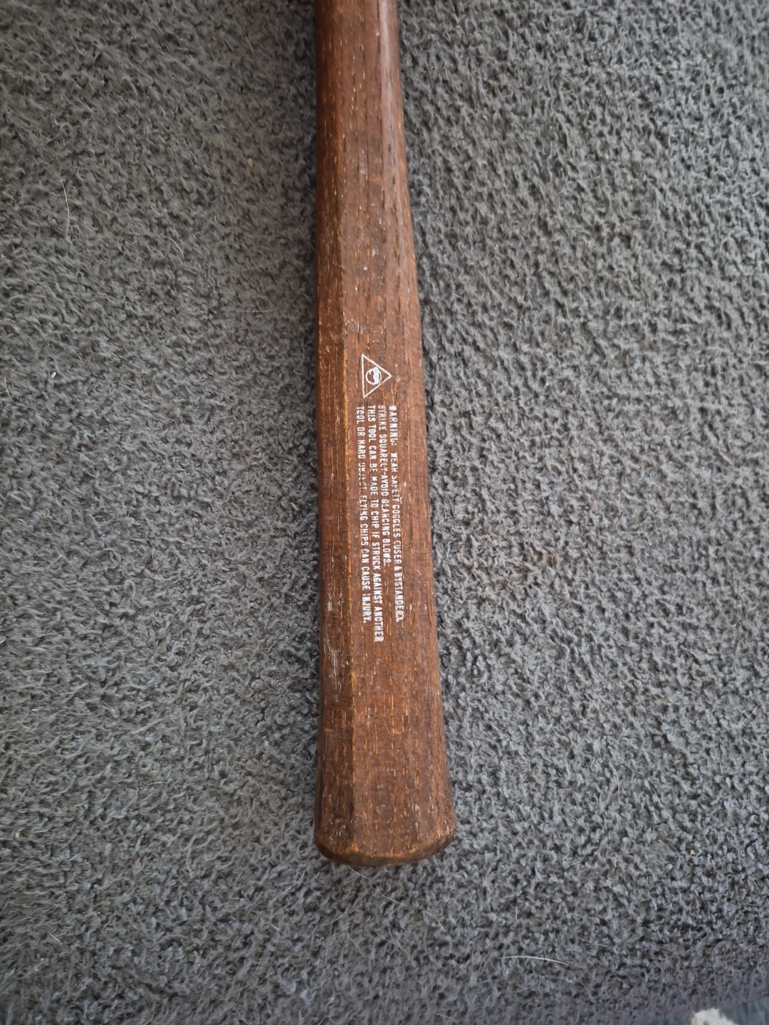 Snap On BF610B Wood Handle Serrated Face Auto Body Shrinking Hammer VERY NICE