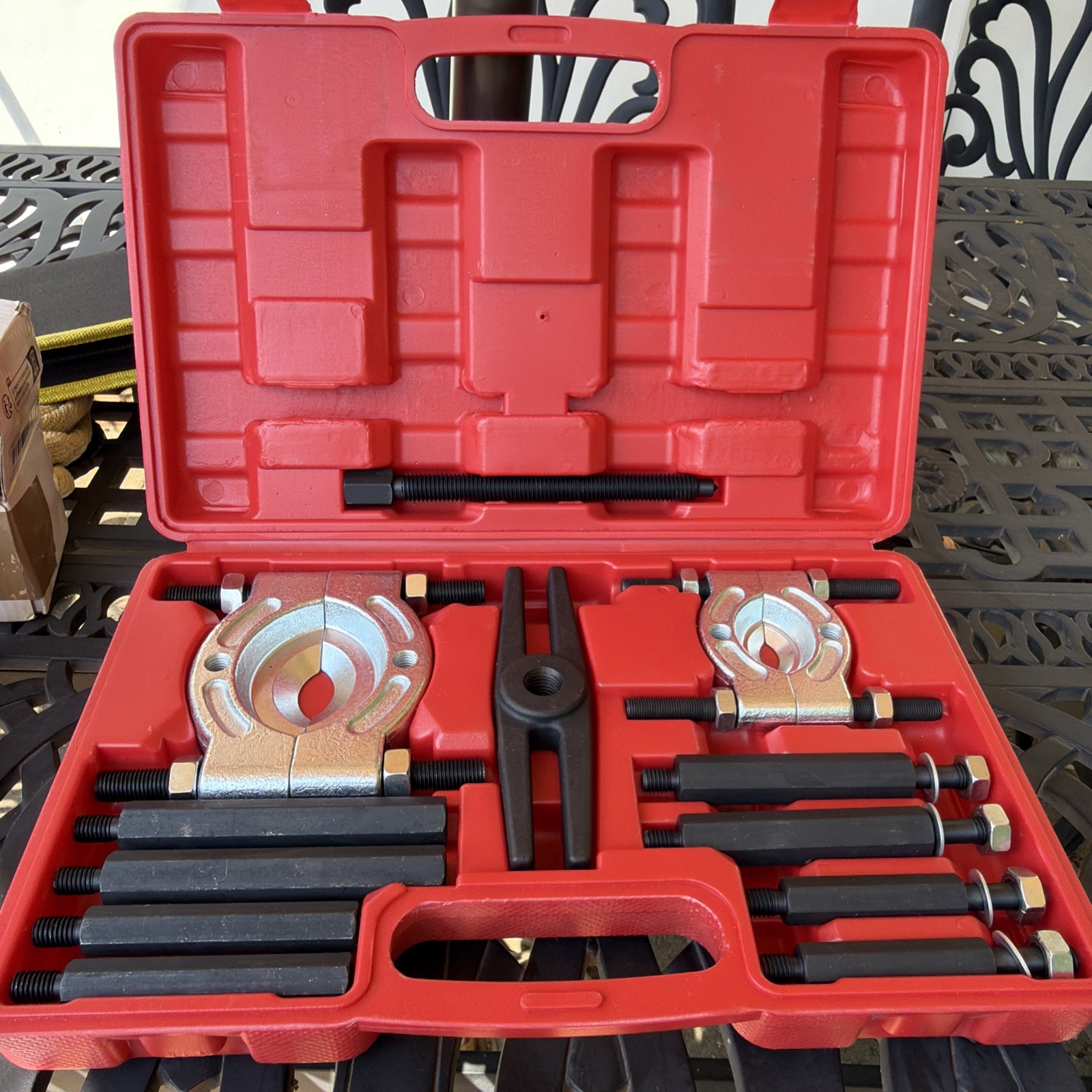 12PCS Gearbox Bearing Splitter Kit Gear Puller Fly Wheel Separator Removal Tool
