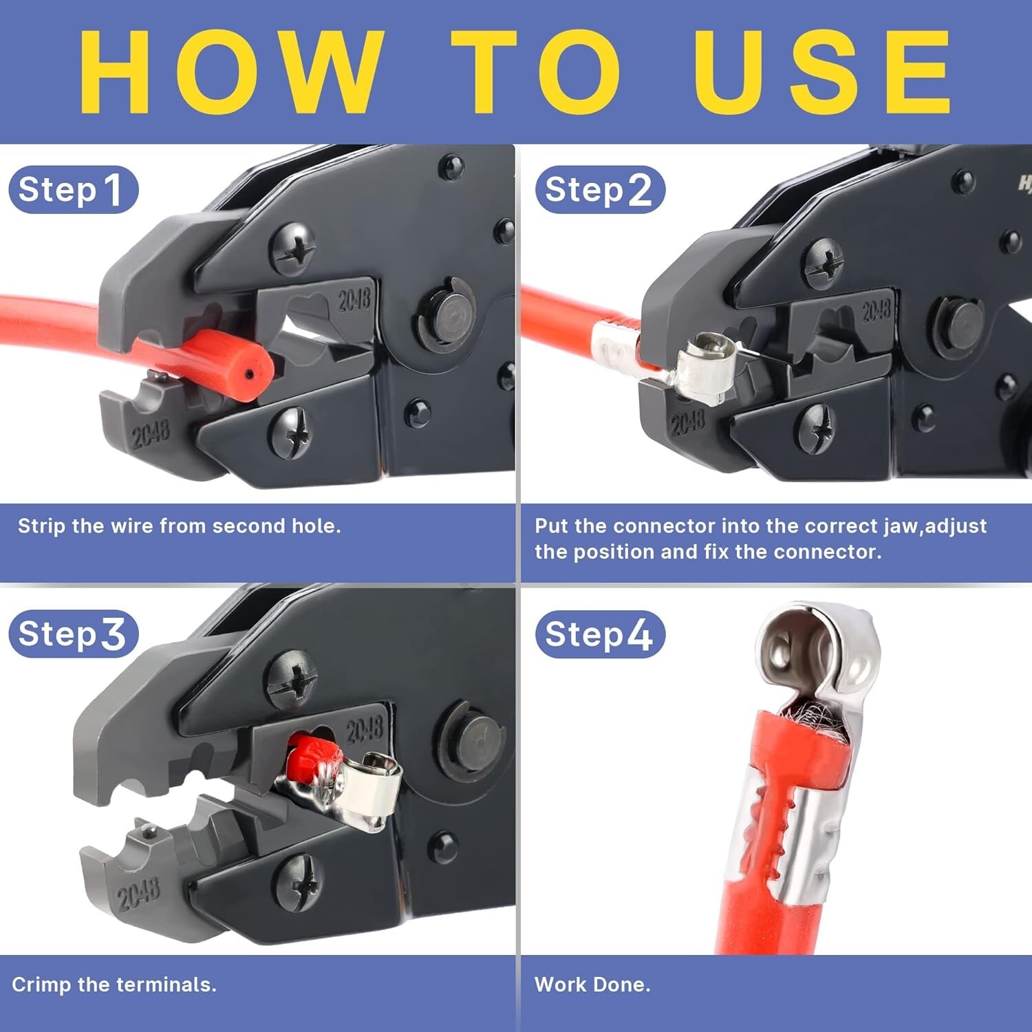 Heavy-Duty Crimping Tool for 8.5mm Spark Plug Terminals – Durable & Reliable