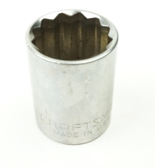 Craftsman -G- 7/8″ 12 Point Shallow Chrome Socket 1/2″ Drive 47512 USA