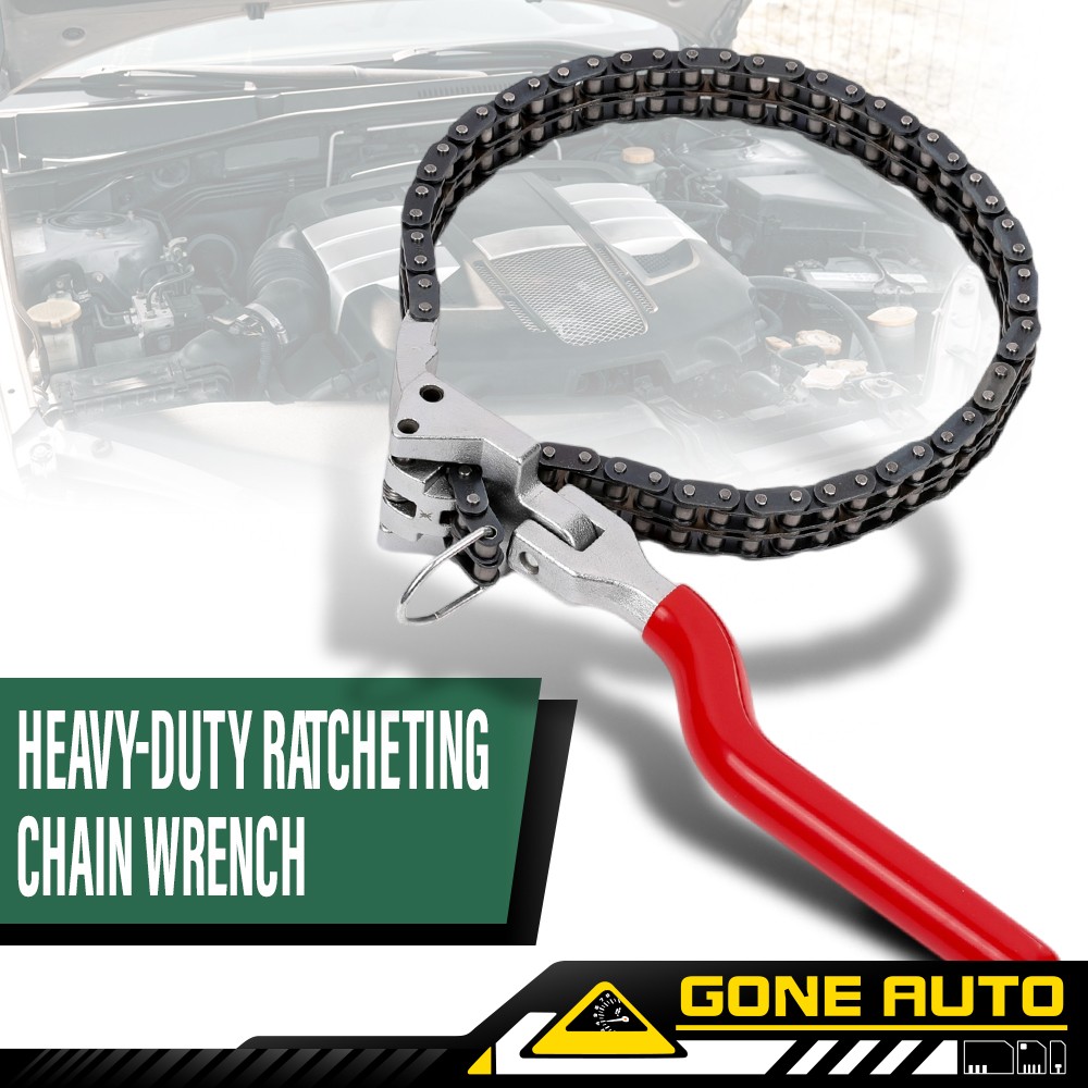 Heavy-Duty Ratcheting Chain Wrench Fittings 60-160mm Oil Filter Change Pipe