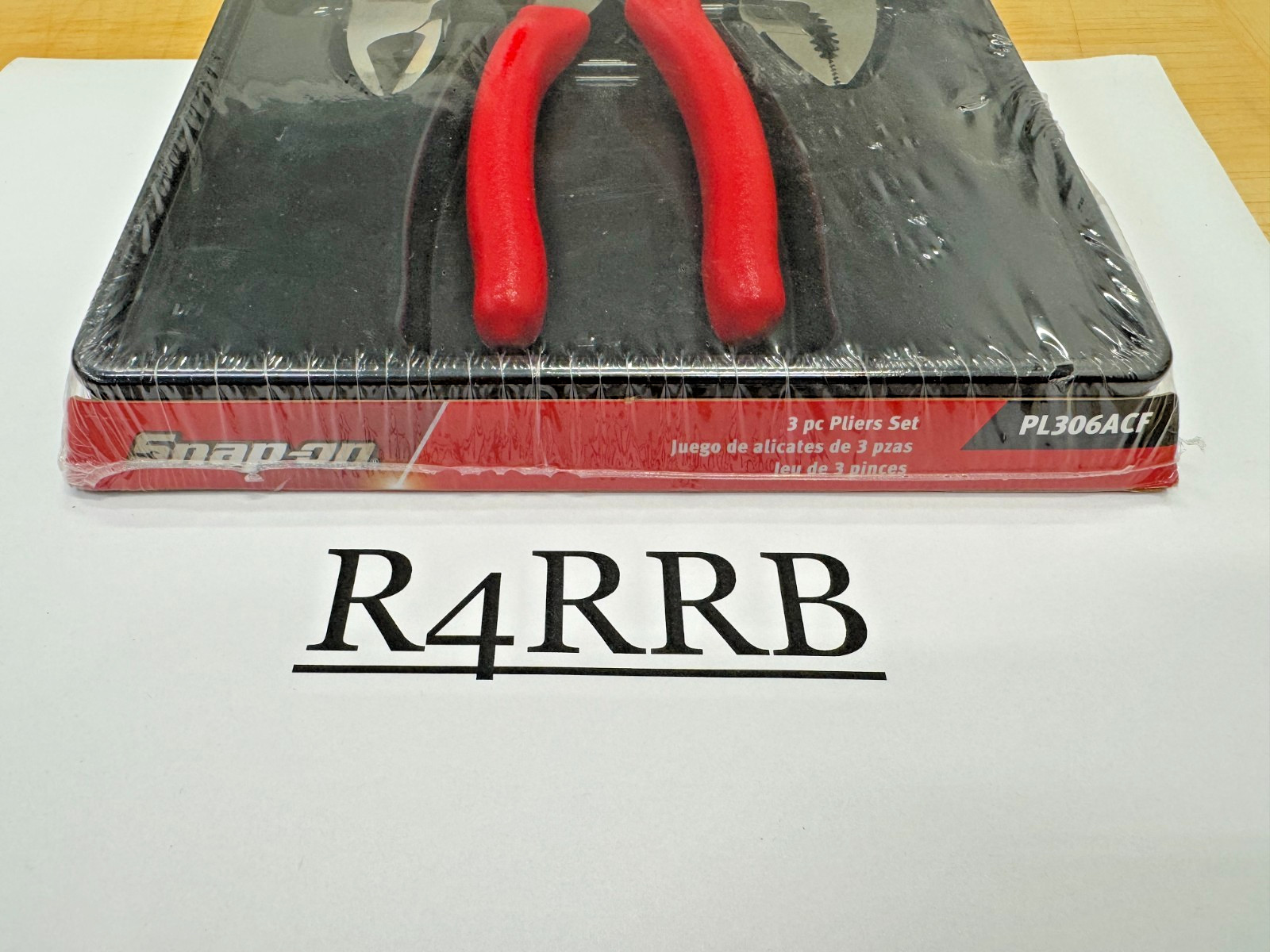 Snap-On Tools USA NEW SEALED RED 3 Piece Soft Grip Pliers / Cutters Set PL306ACF