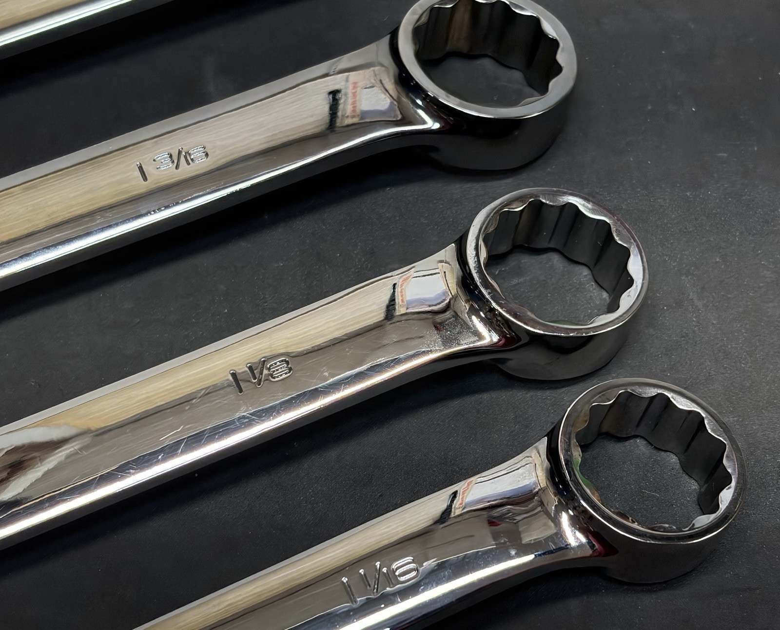 NICE! Snap-On Large 5pc Flank Drive Plus SAE Combination Wrenches Wrench Set