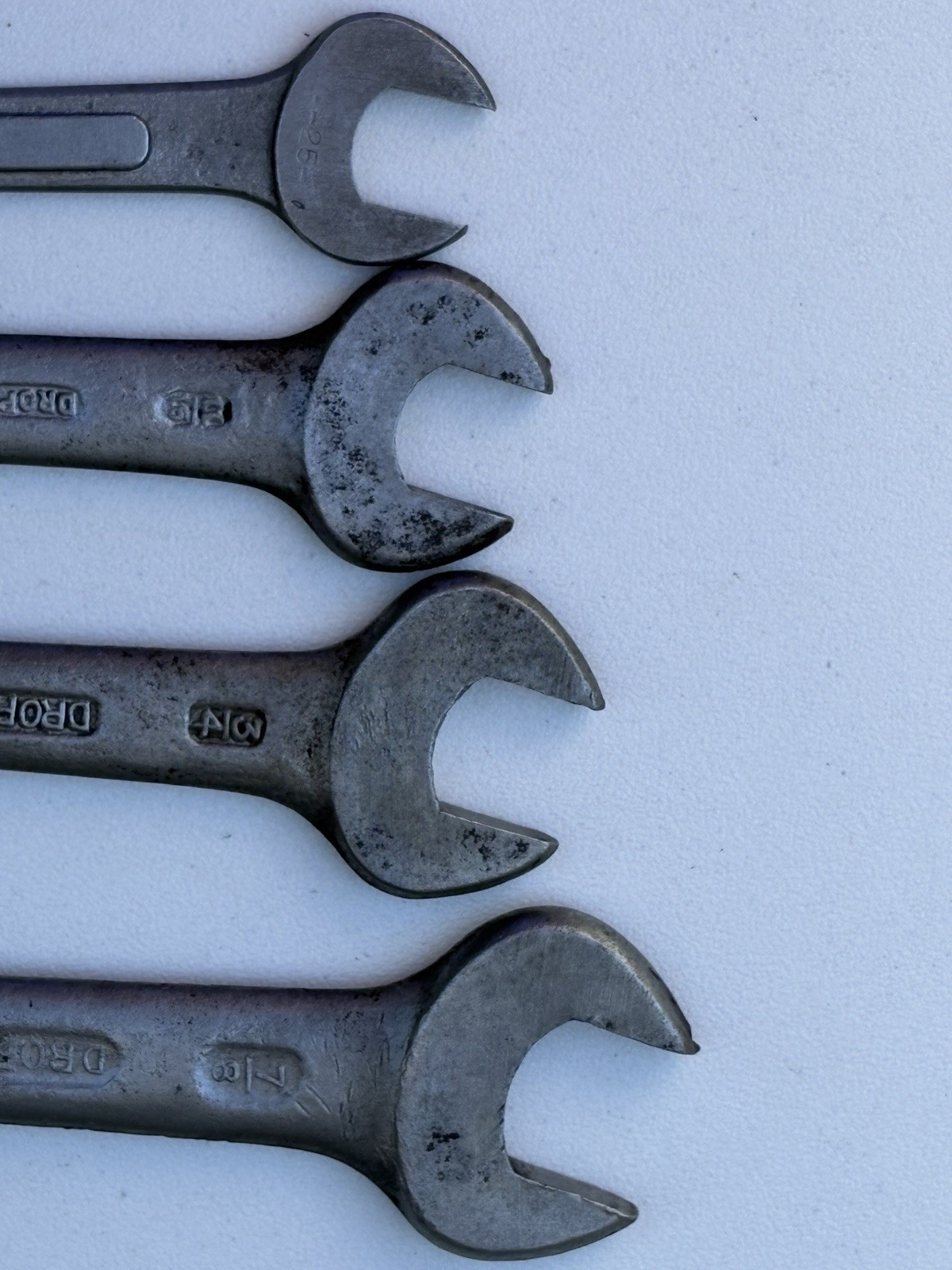 Vintage Barcalo Buffalo USA Drop Forged Open End Wrenches Lot of 4 7/8 3/4 19/32