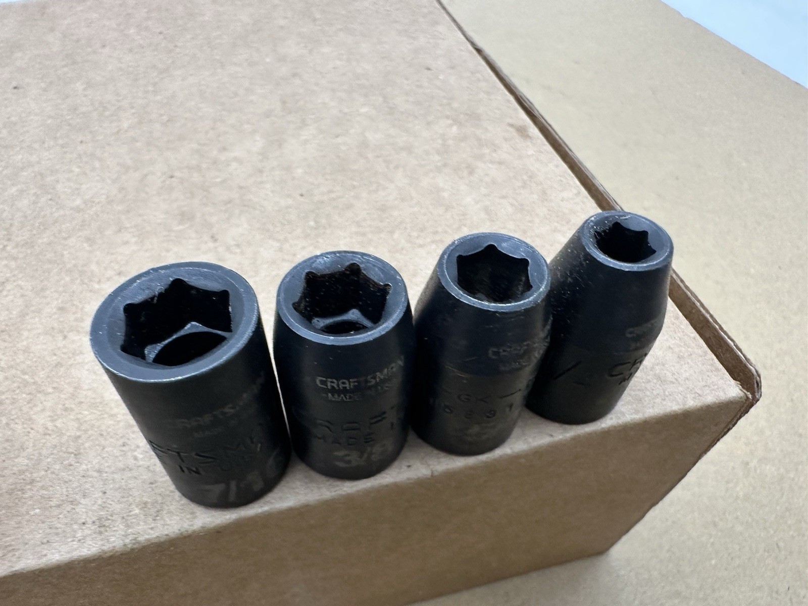 Craftsman GK 1/4″ to 3/4″ 6 Pt Shallow Impact Socket Set 3/8″ Dr 15880 USA *READ