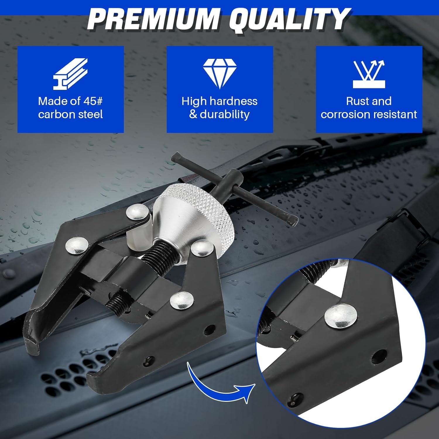Efficient Wiper Arm & Battery Terminal Puller – 1/16″ to 1-1/16″ Jaw Opening