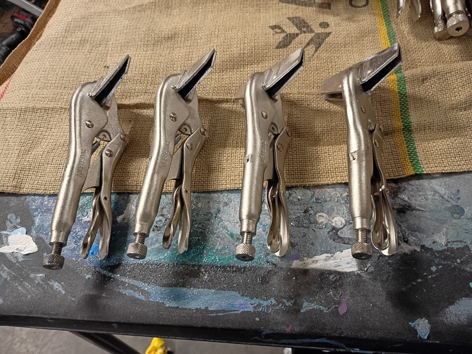 MAC TOOLS MLP8SMC 8″ pSheet Metal Clamp Locking Pliers Lot of 4