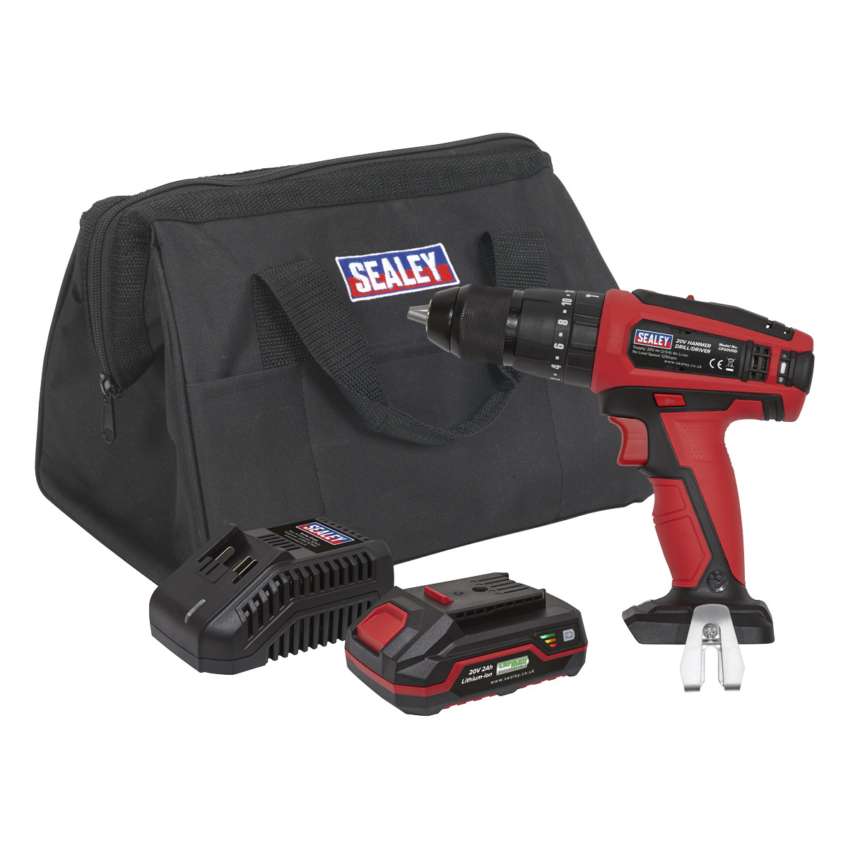 Sealey CP20VDDKIT1 Hammer Drill/Driver 13mm 20V 2Ah Lithium-ion