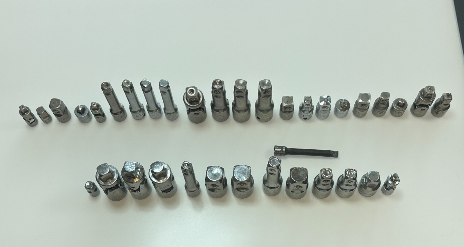 Craftsman Tools 36pc Extension Adapter Joint Lot, 22 USA Made & 14 Non-USA Made