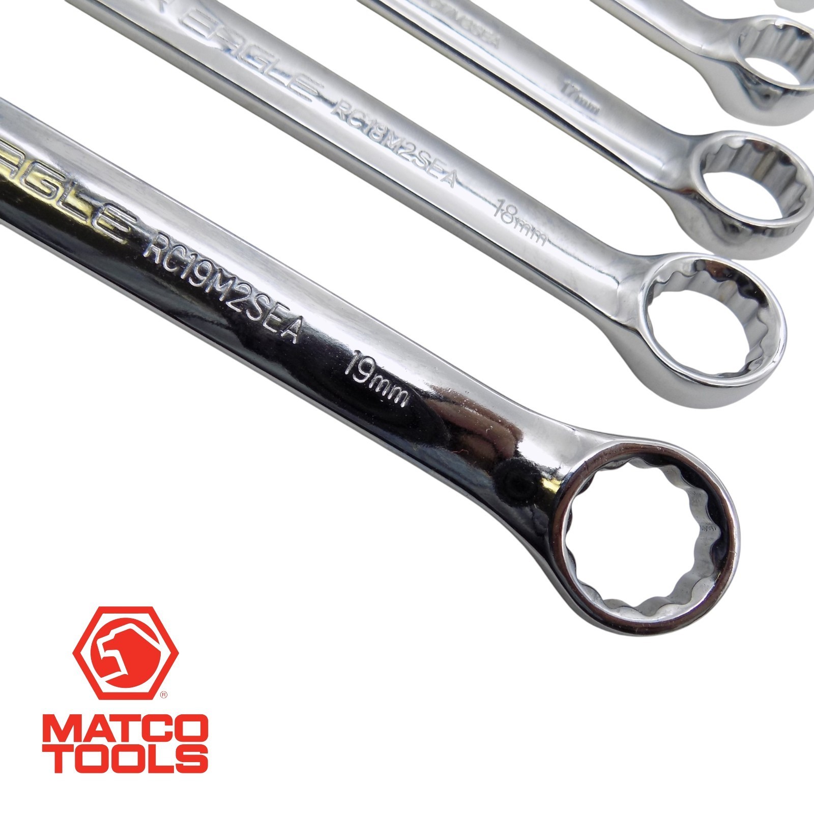 Matco 12 pc. 12 Pt. Metric Combination Wrench Set 8mm-19mm Silver Eagle NOS