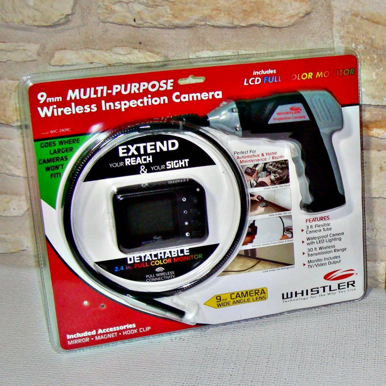 【NEW】WHISTLER WIC-2409C WIRELESS INSPECTION CAMERA W/ 2.4″ DETACHABLE COLOR LCD