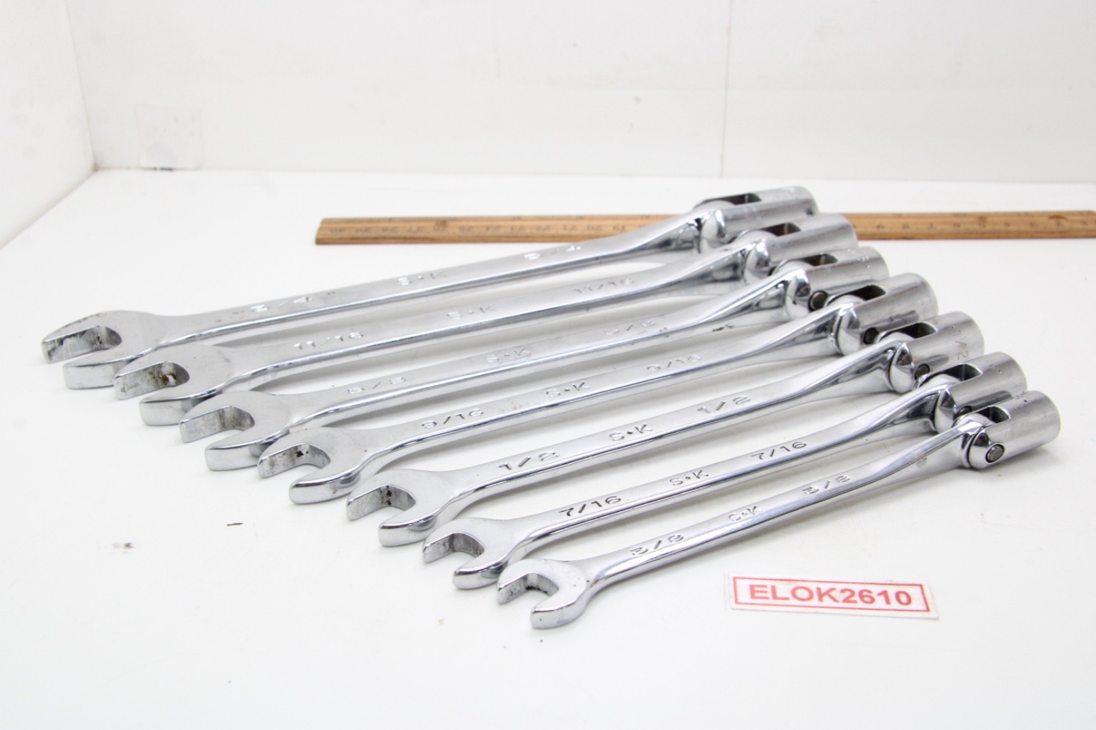 SK Tools 88812-88824 3/8 – 3/4 12 Point Flex Head Superkrome Socket Wrench Set