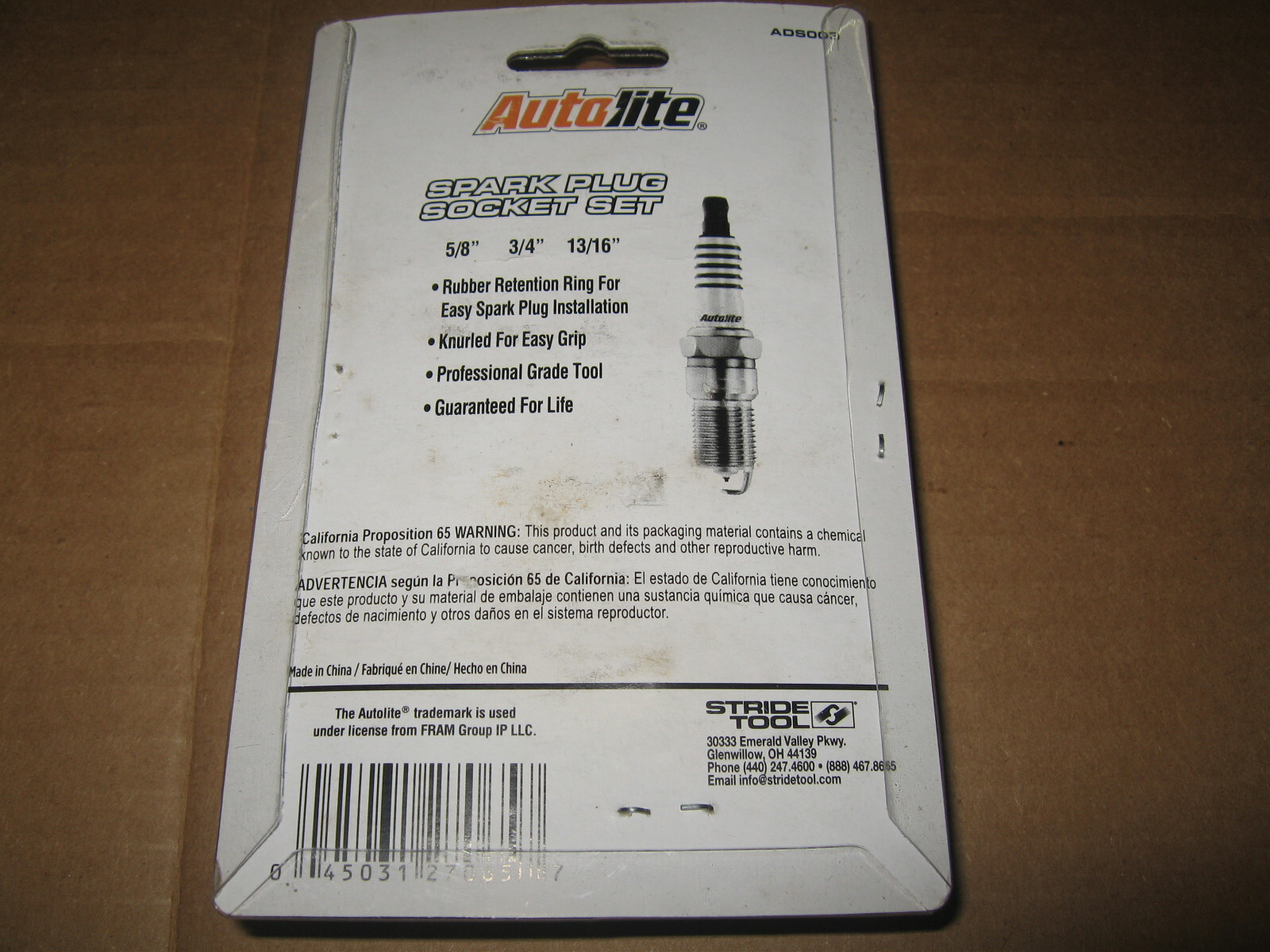 Autolite ADS003 Spark Plug Socket Set 5/8″ (16mm) 3/4″ (19mm) 13/16″ (21mm)