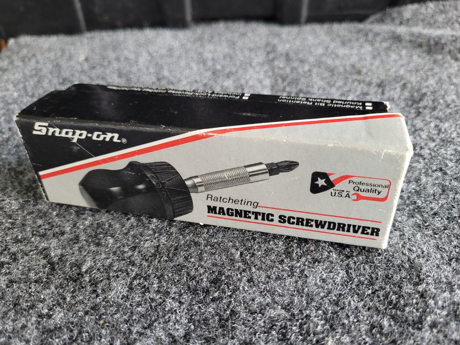 Snap-on Black Stubby Hard Handle Ratcheting Screwdriver SSDMR1A Older Box