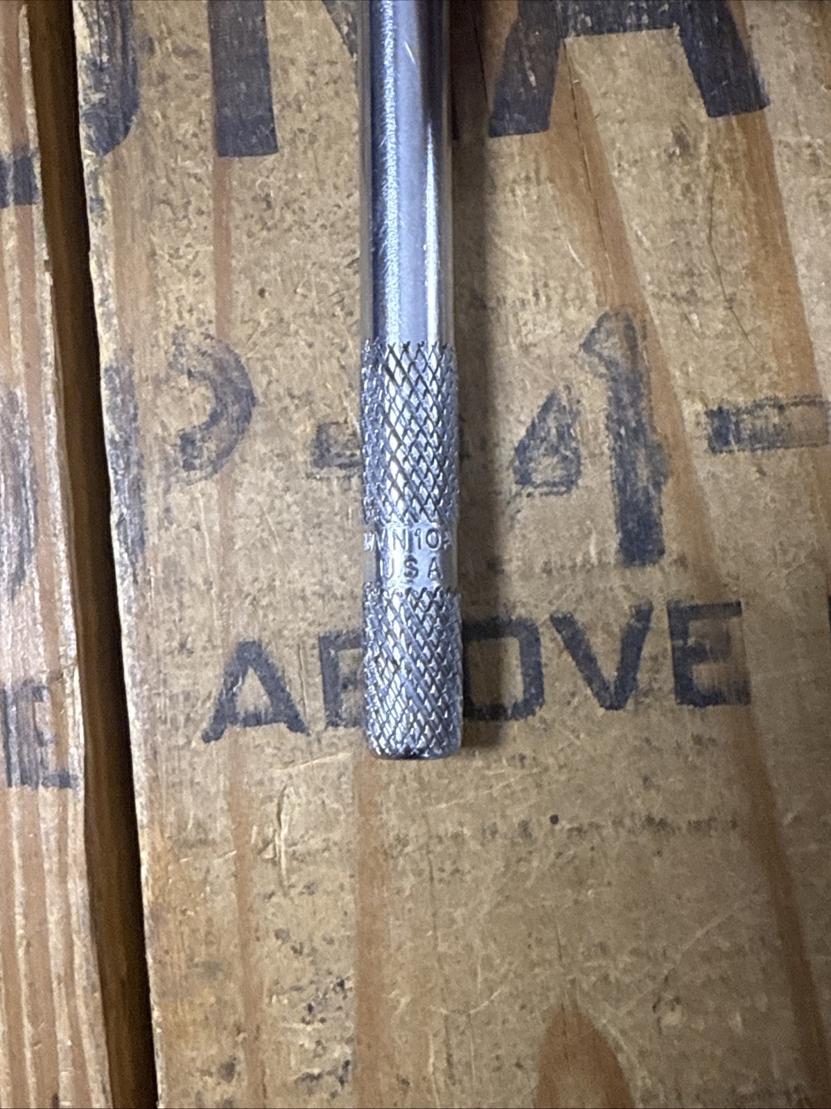 Vintage Snap-on MVN 10A 6 In 1/4″ Drive Flex Head Breaker Bar Knurled Handle USA