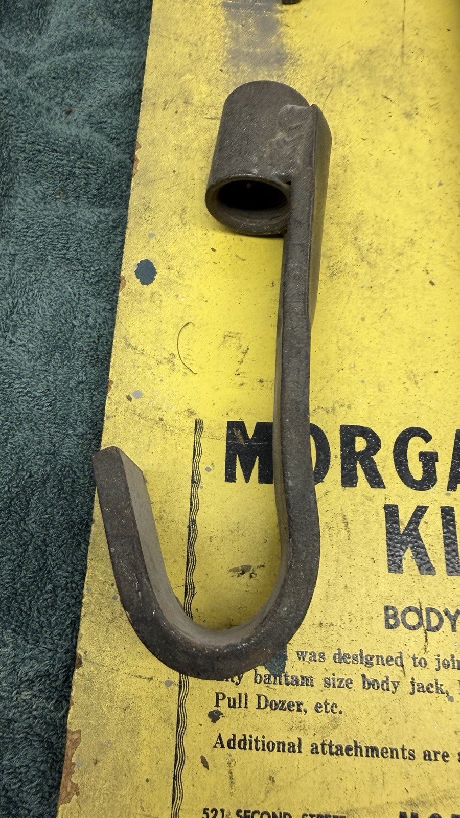 Vtg Morgan Manufacturing No.9 Nokker Kit Mounted on Board Slide Hammer Auto Body