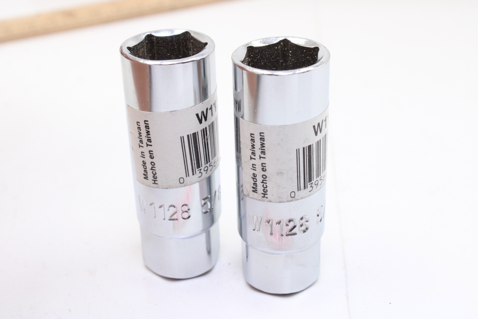 (2) W1128B 3/8″ Drive 5/8″ SAE Chrome Spark Plug Socket w/Rubber Insert