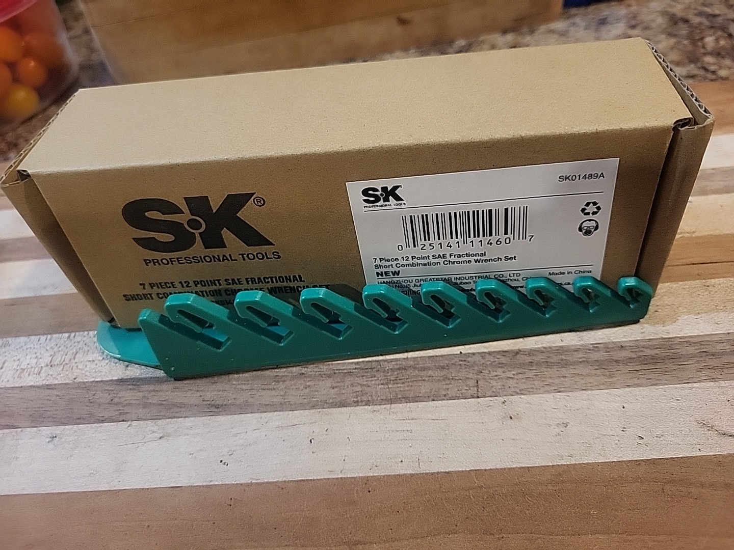 S-K Tools 7 Pc. 12 Pt. SAE Stubby Wrench Set SKO1489A 3/8″-3/4″. NEW! 🔥