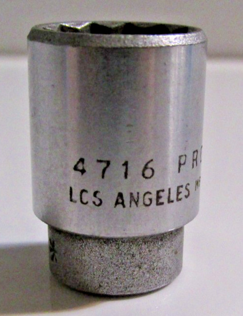 T #182 – PROTO USA Challenger 1/4″ DR X 1/2″, 12 point SOCKET, #4716