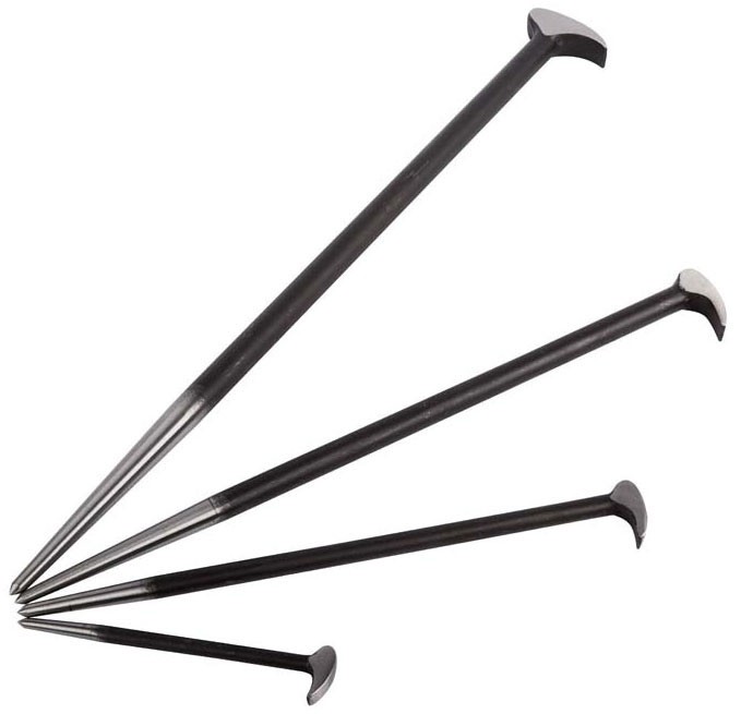 Sunex 9804 4-Piece Pry Bar Set, Rolling Head & Hook Ends, 6-20 Inches