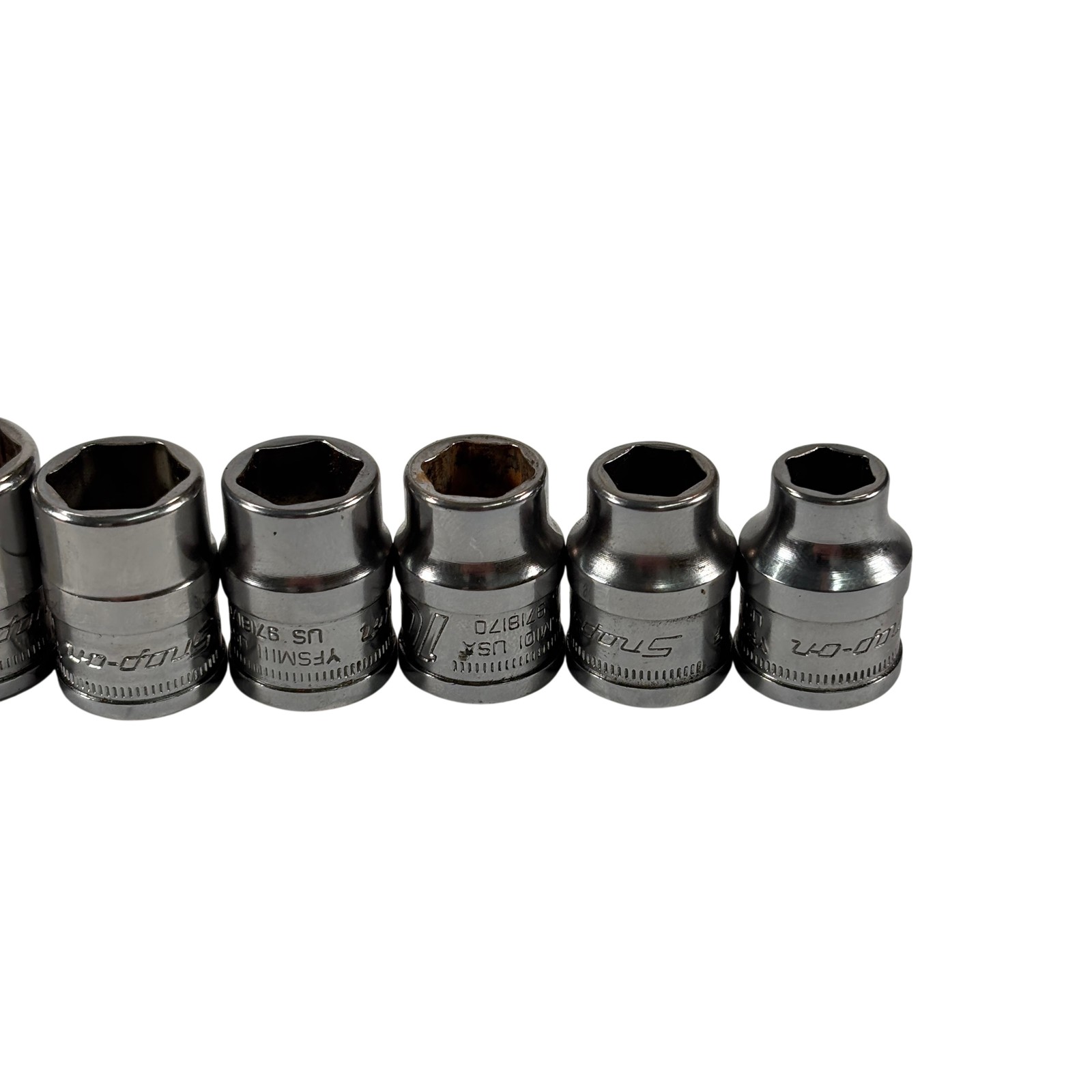 Snap-on Tools 212YFSMY 12pc 3/8″ 6pt Metric Flank Drive Xtra Shallow Socket Set