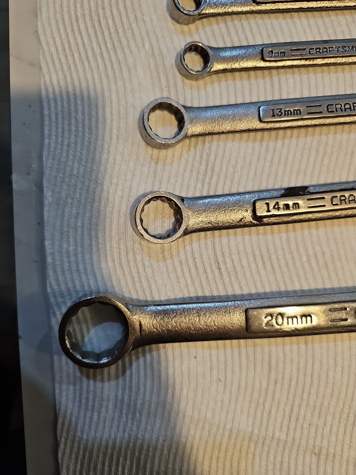 Vintage Craftsman USA -VV- Metric Wrench Lot 6mm 8mm 9mm 13mm 14mm 20mm 9-Pc