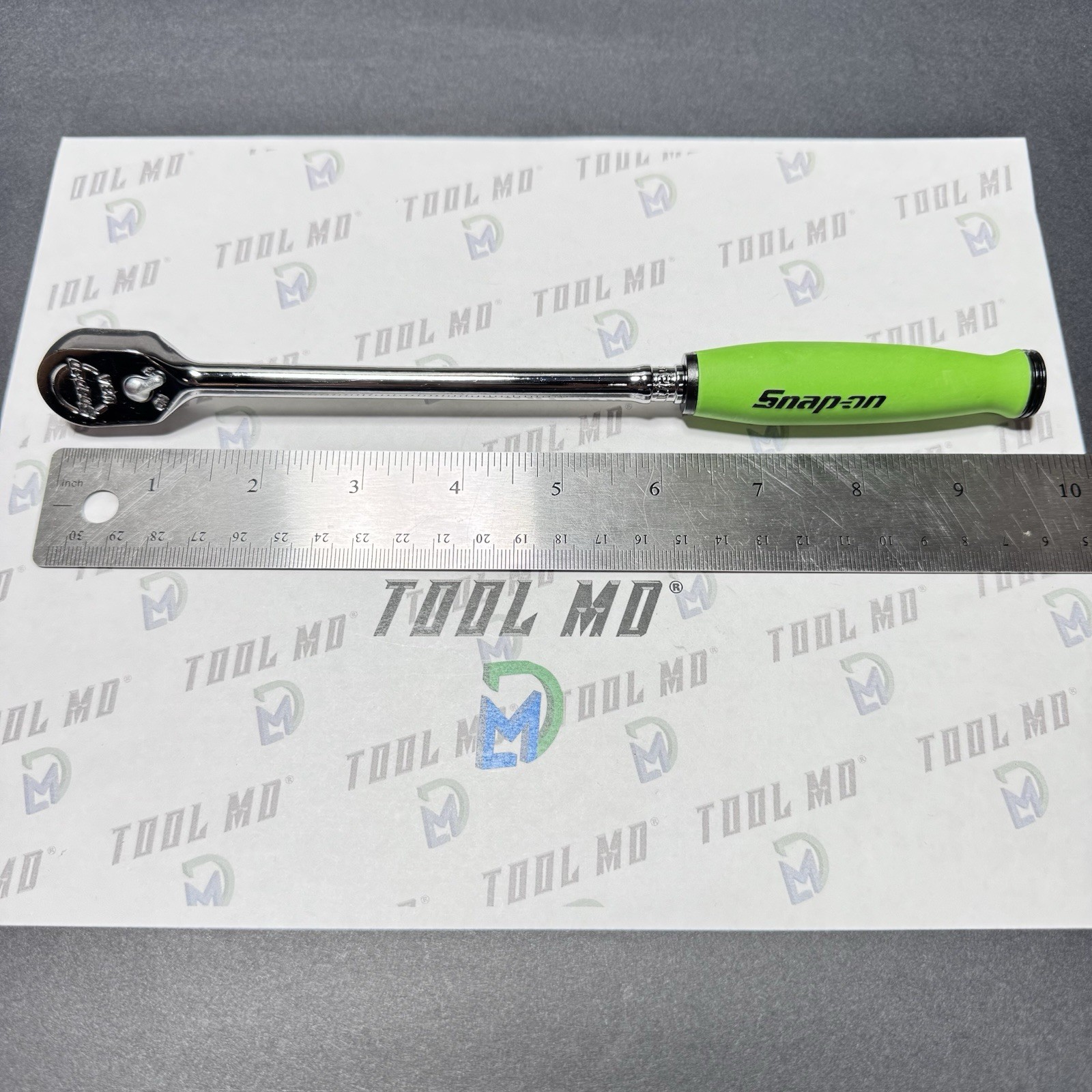 Snap-on Tools CUSTOM REVERSE GREEN 3/8″ Drive Compact Extra-Long Fixed Ratchet