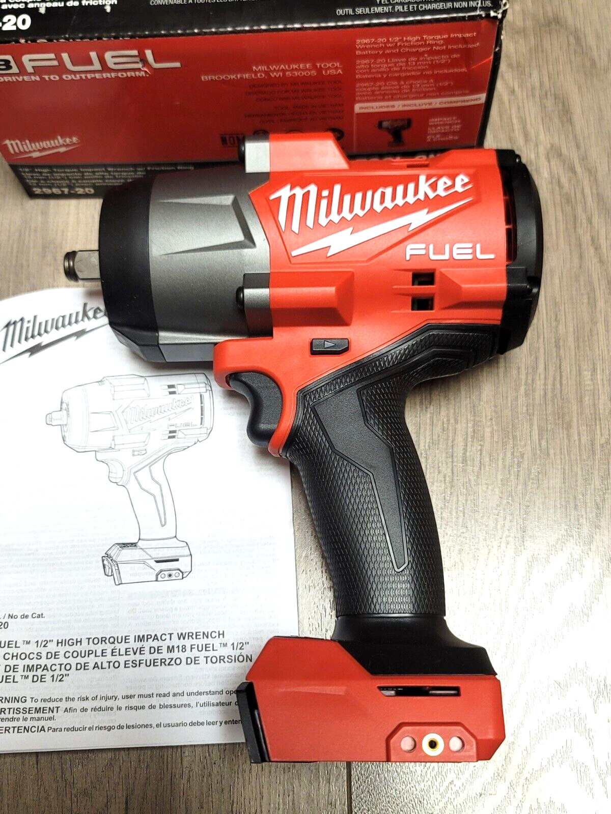 Milwaukee M18 FUEL 1/2″ High Torque 1600 ft-lb Impact Wrench, Bare Tool #2967-20