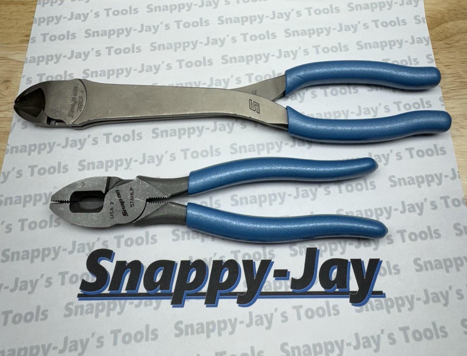 Snap-on Tools USA NEW 2pc Plier/Cutter Lot Set RARE GRIPS 312CF & 57AHLP