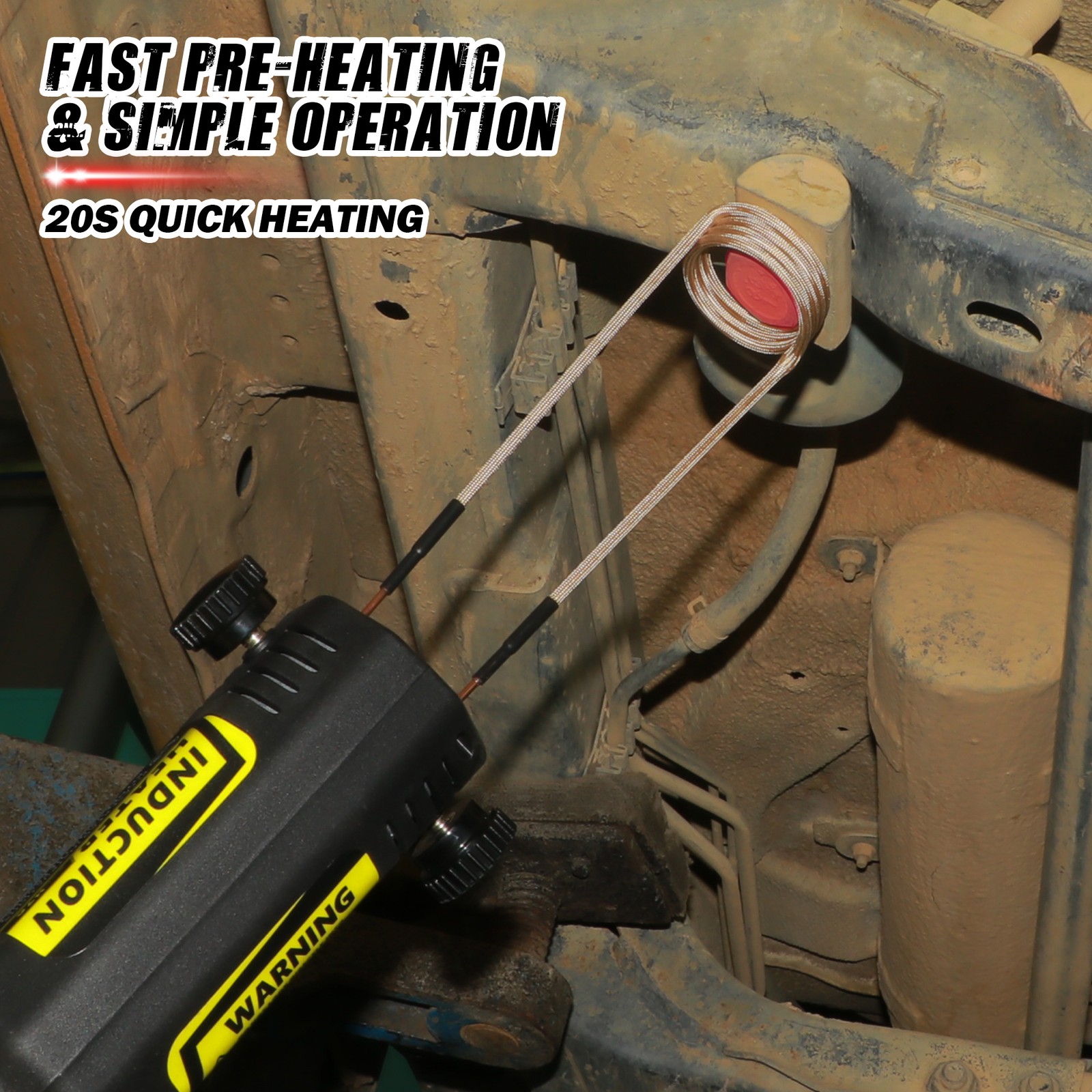 Magnetic Induction Heater Kit 1100W Rusty Bolt Buster for Automotive 1472℉/800℃