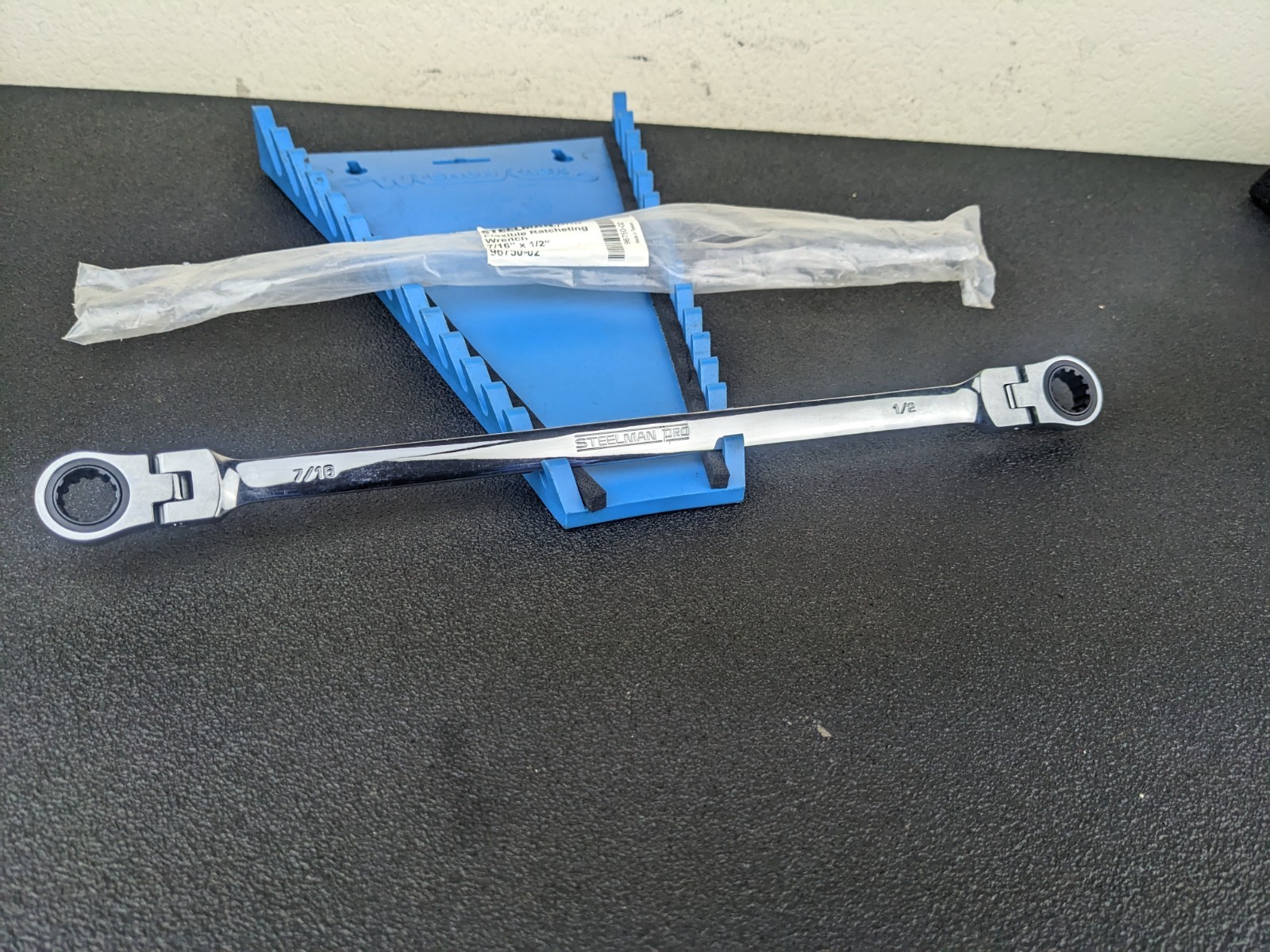 #bk170 Steelman Pro 7/16″ x 1/2″ SAE Flex Double Box End Ratcheting Wrench