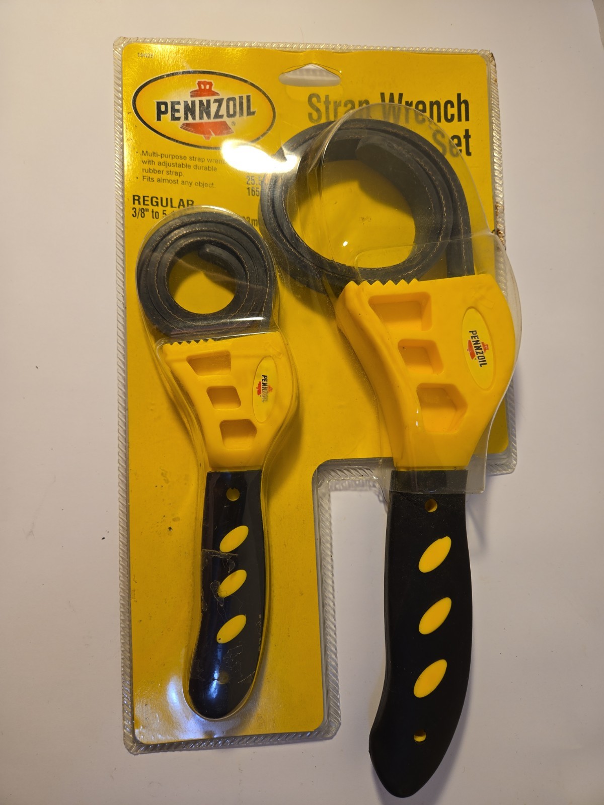 PENNZOIL Strap Wrench Set (Reg 3/8″ to 5-1/4″ & Lg 1″ to 6-1/2″) #19425 NIB