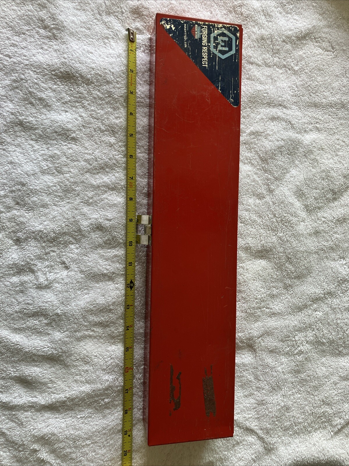 Wright 1/2 12 Point Socket Set, Ratchet, Red Metal Box. Please See Photos.