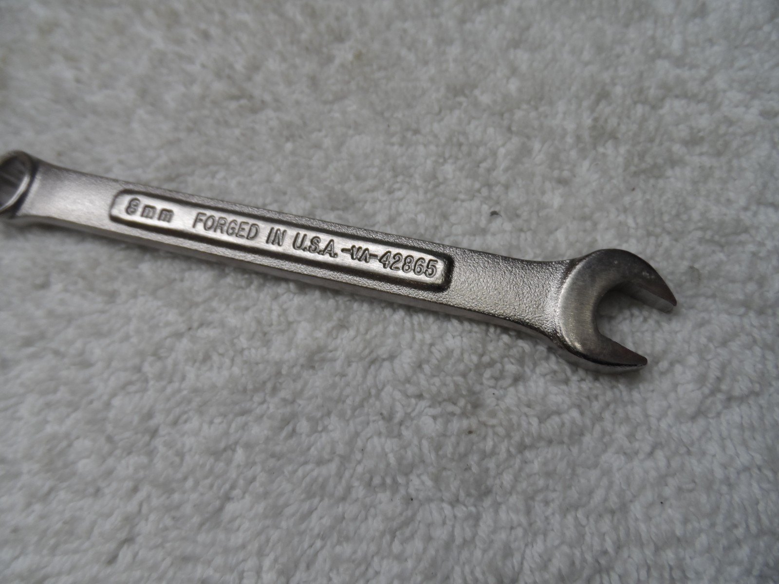 Craftsman Metric Satin Combination Wrench, 6pt, USA NOS, 8mm – Part # 42865