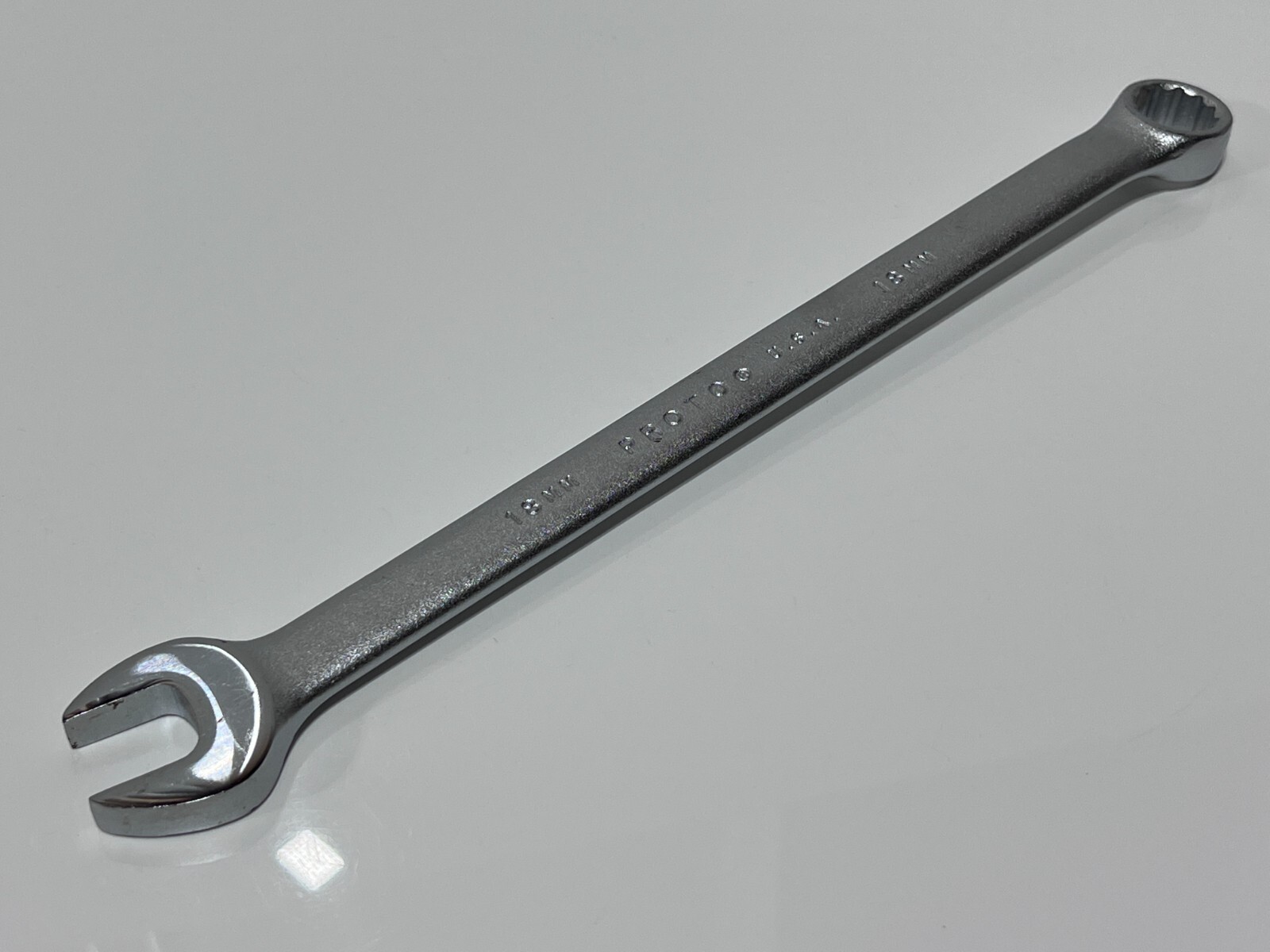PROTO Tools USA Professional 1218ML LONG 18mm Combination Wrench, 12 Point – NOS