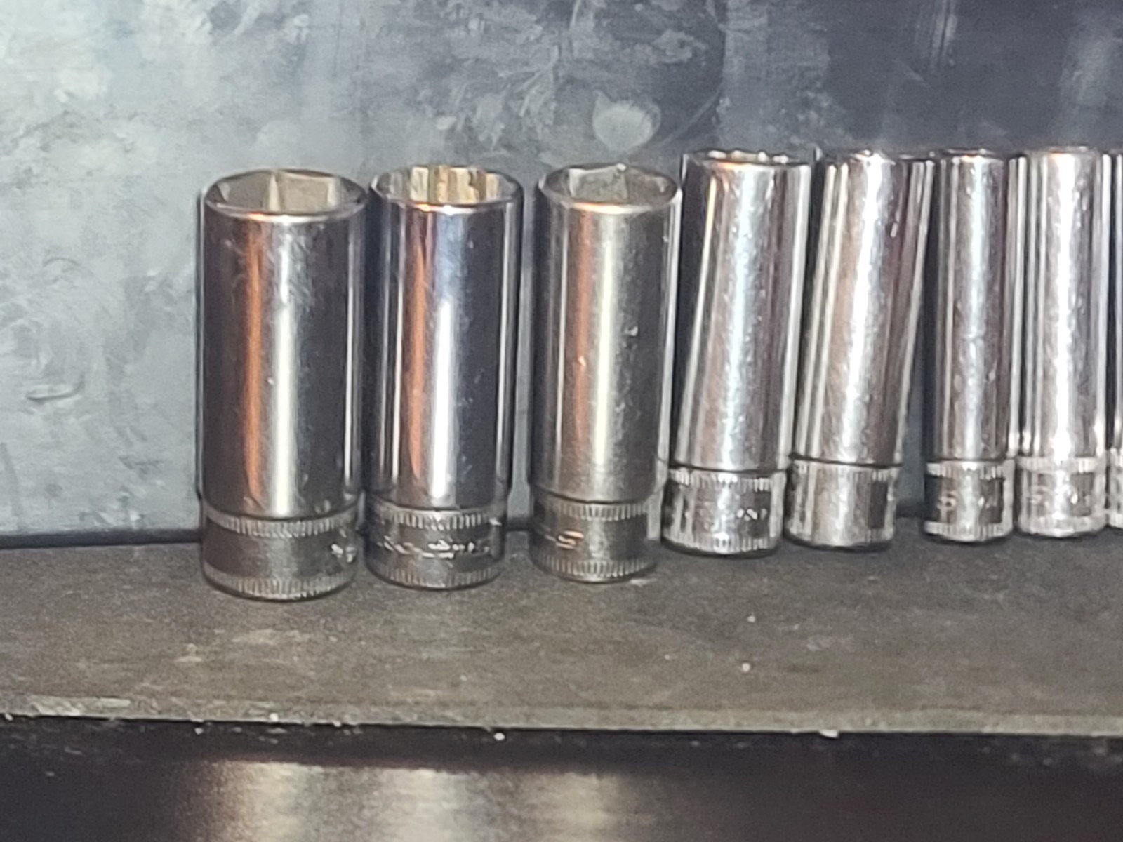 Snap On 11pc 1/4 Drive 12pt And 6pt Deep Socket Lot Metric