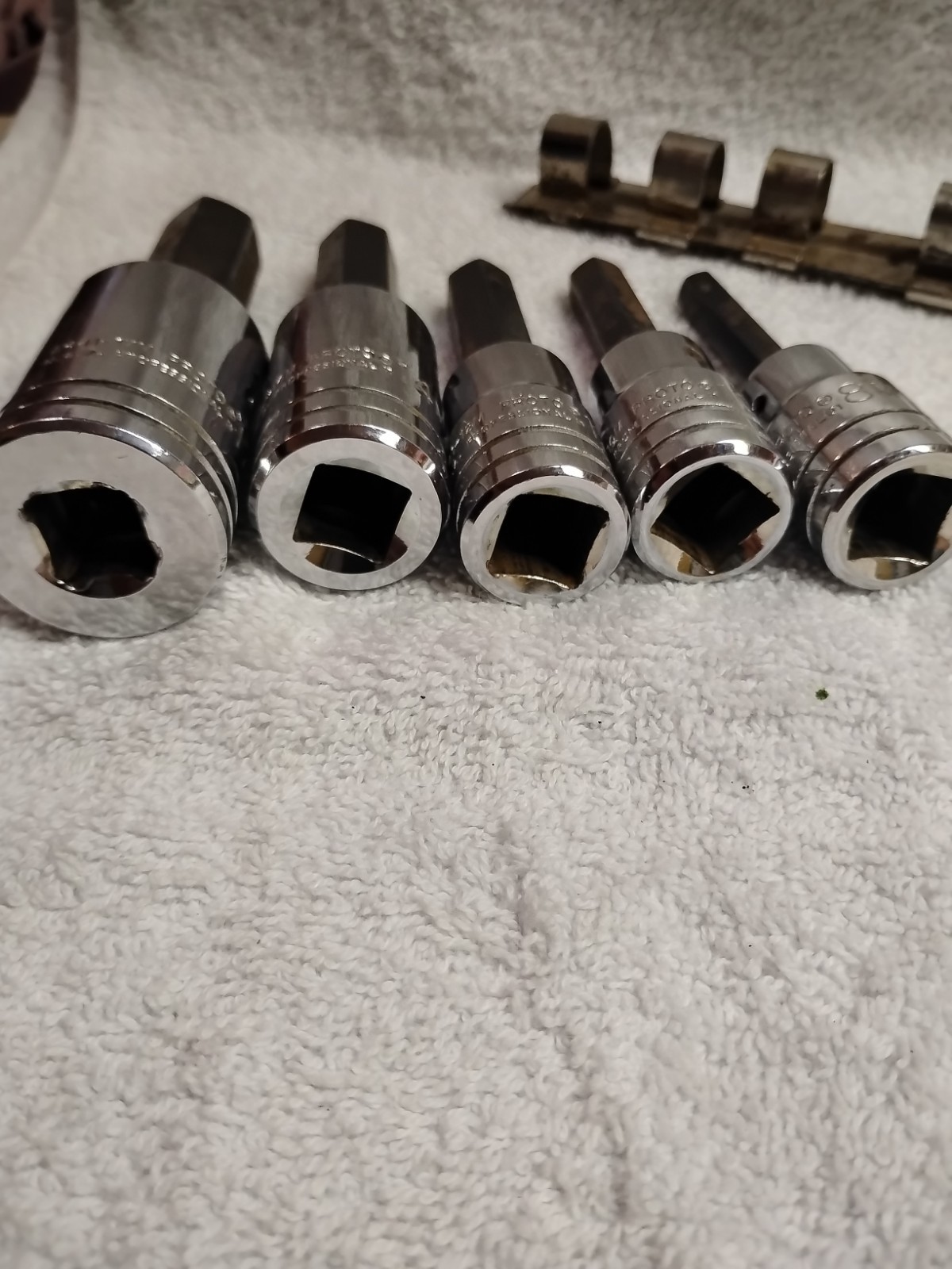 Proto Professional 1/2″ Drive Hex Bit 17,14,12,10,8mm With Socket Rail