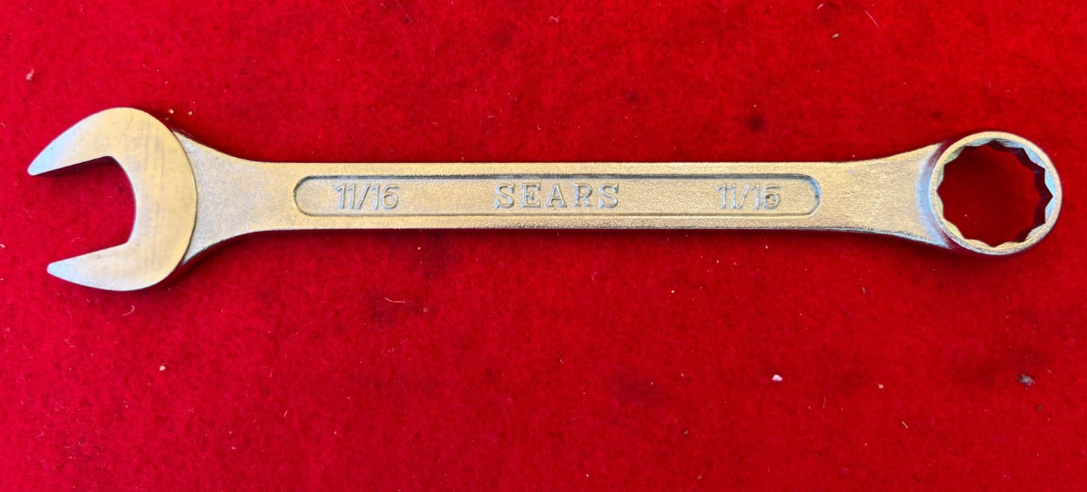 Vintage Sears 11/16″ 12pt Combination Wrench Forged BF Japan 7 3/4”