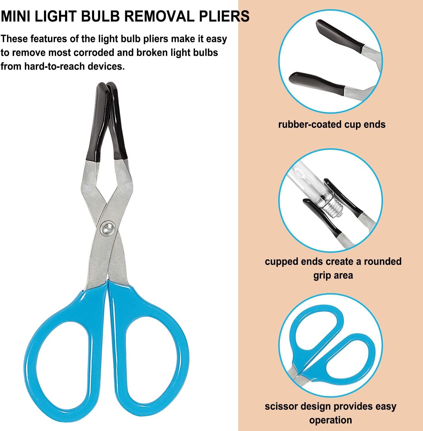 Small Mini Light Bulb Installation+Removal Tool for Removing Hard to Reach Bulbs