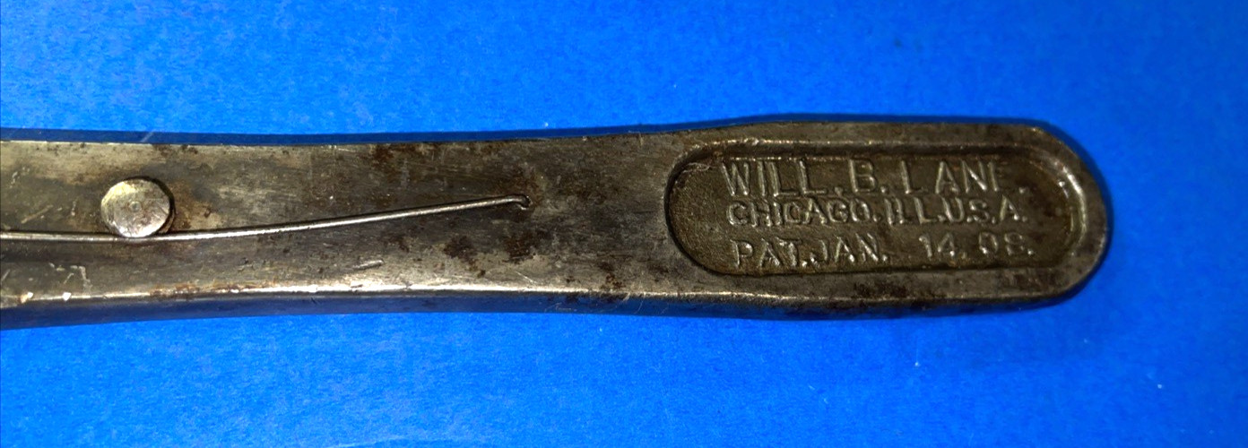 WILL B LANE TOOLS VINTAGE LARGE HEX DRIVE RATCHET PAT. JAN 14 1908 SUPER UNIQUE