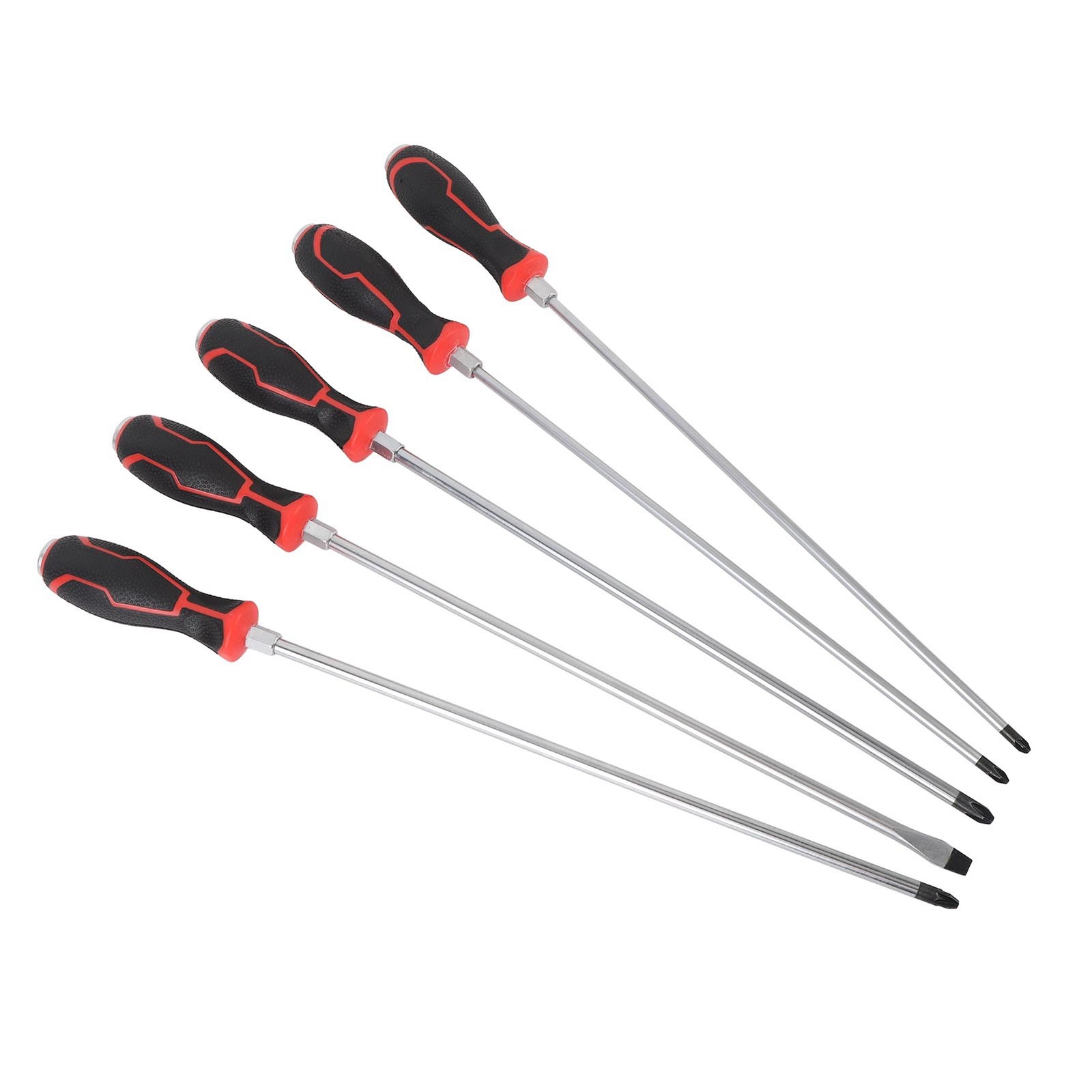 5Pcs 450mm Extra Long Screwdriver Set PH2 PH3 PZ2 PZ3 8mm Magnetic Hea GDUM