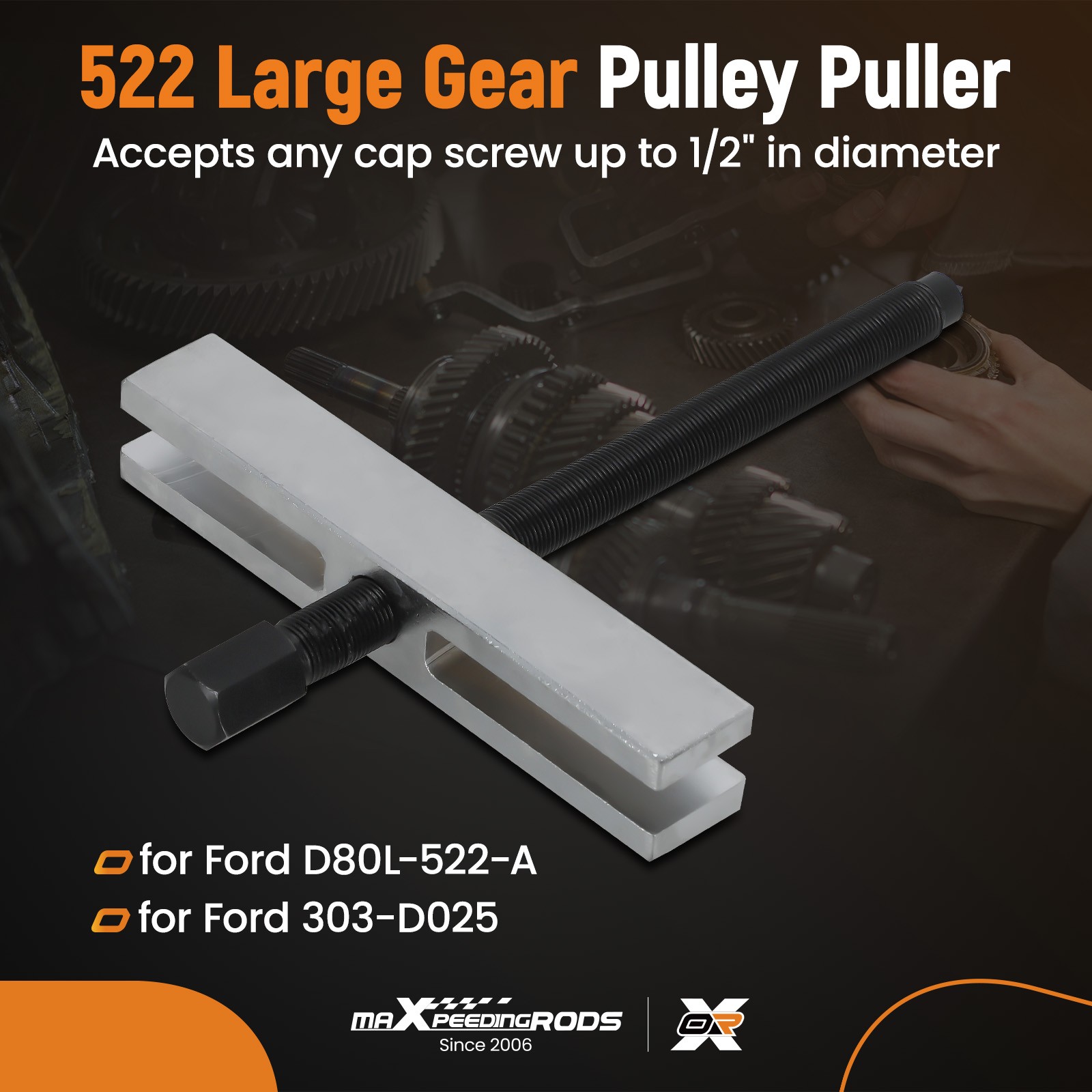 Large Gear and Pulley Puller Alternative to D80L-522-A and 303-D025 for Ford