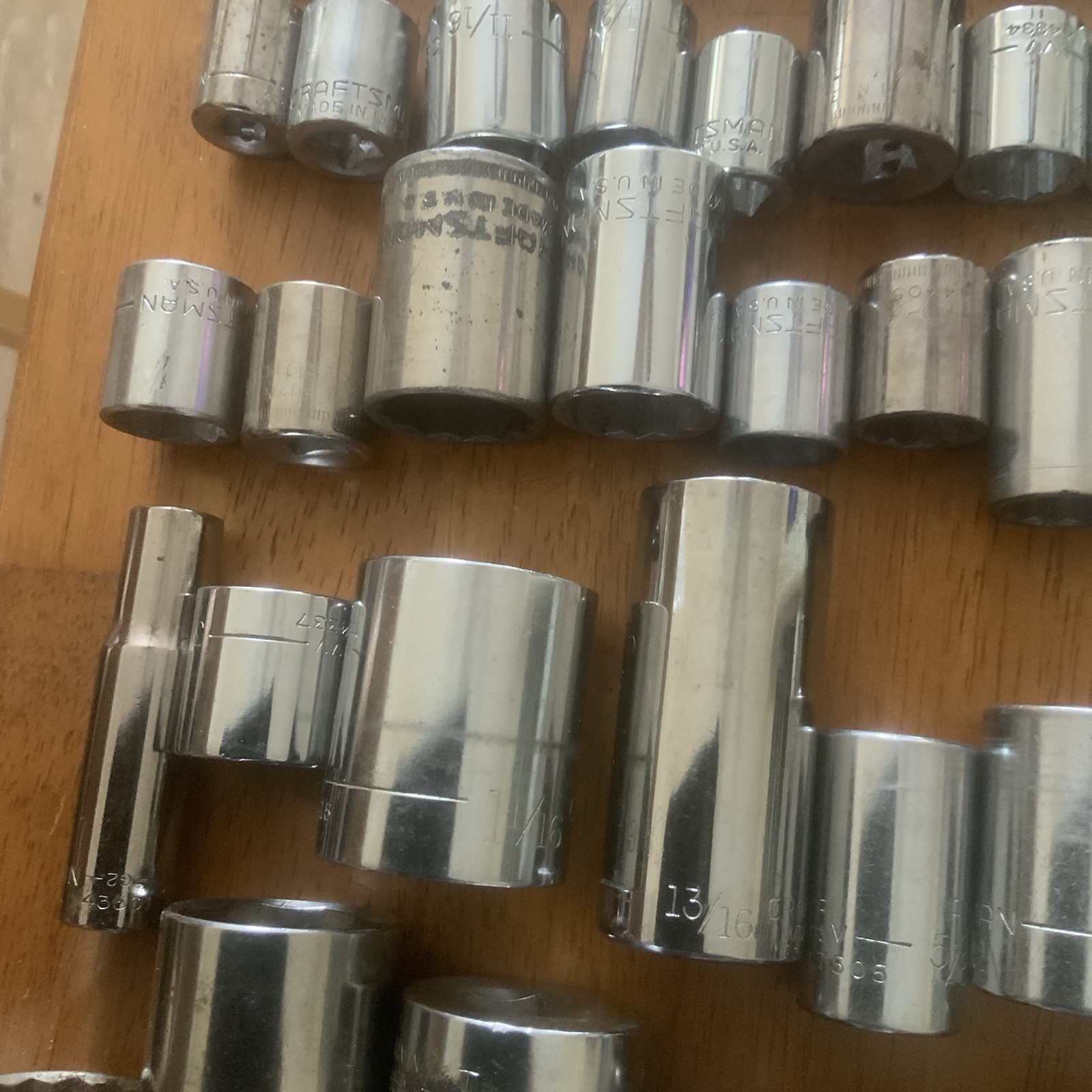 Lot Of 155 All Craftsman Sockets & Extension (Mixed Sockets Lot) Vtg Euc