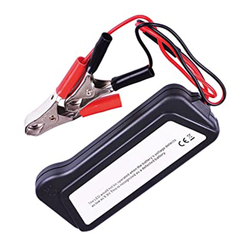 User Friendly 12V Car Tester with Two Testing Clips and LED Lights