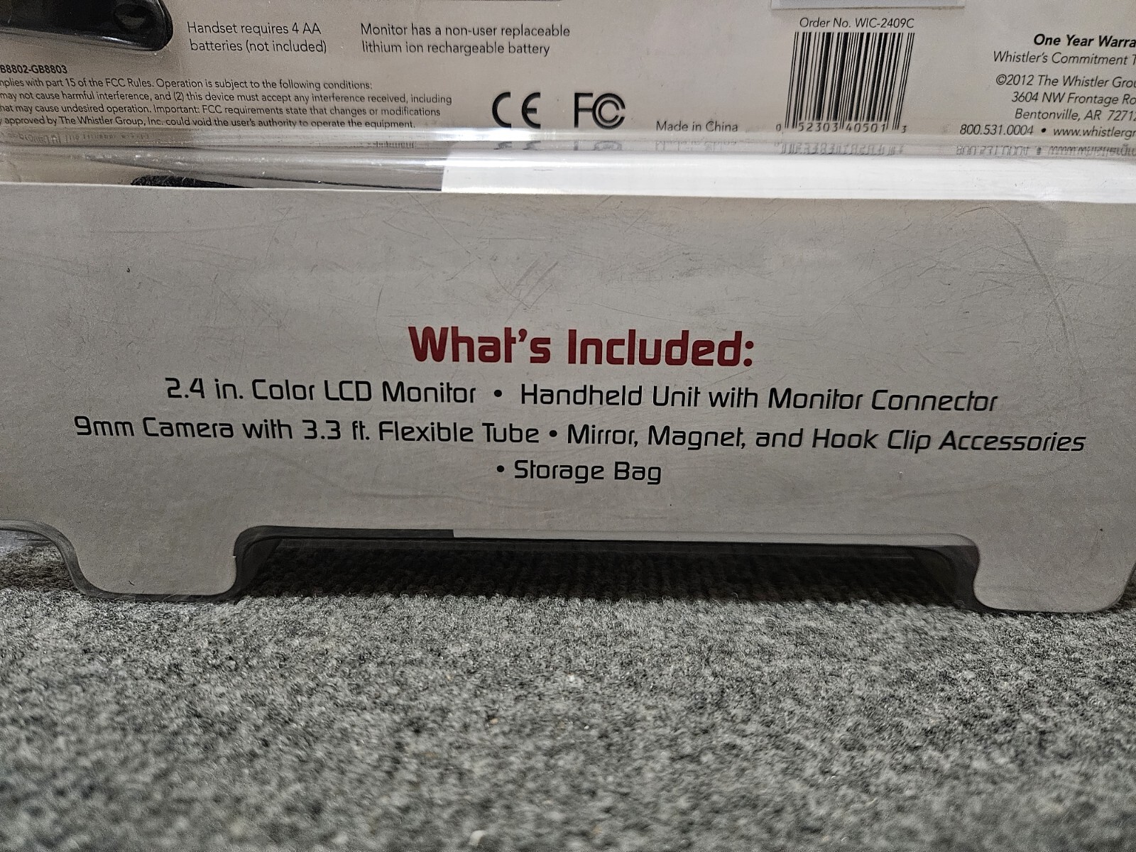 Whistler 9mm Multi-Purpose Wireless Inspection Camera with Monitor & Storage Bag